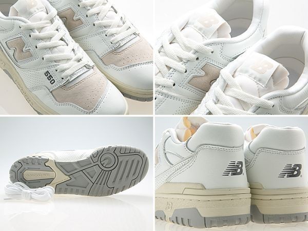 新品/NEW BALANCE/ニューバランス/BB550PWG/メンズ・レディースサイズ/WHITE/BEIGE/GRAY/ホワイト/ベージュ/グレー/ワイズD/26.5cm_画像3