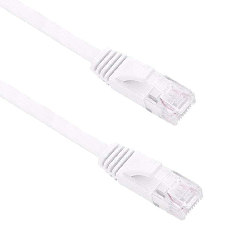 【vaps_6】Cat6 LANケーブル 《ホワイト》 《10m》 カテゴリ6 フラット 薄型 LANケーブル 送込_画像1