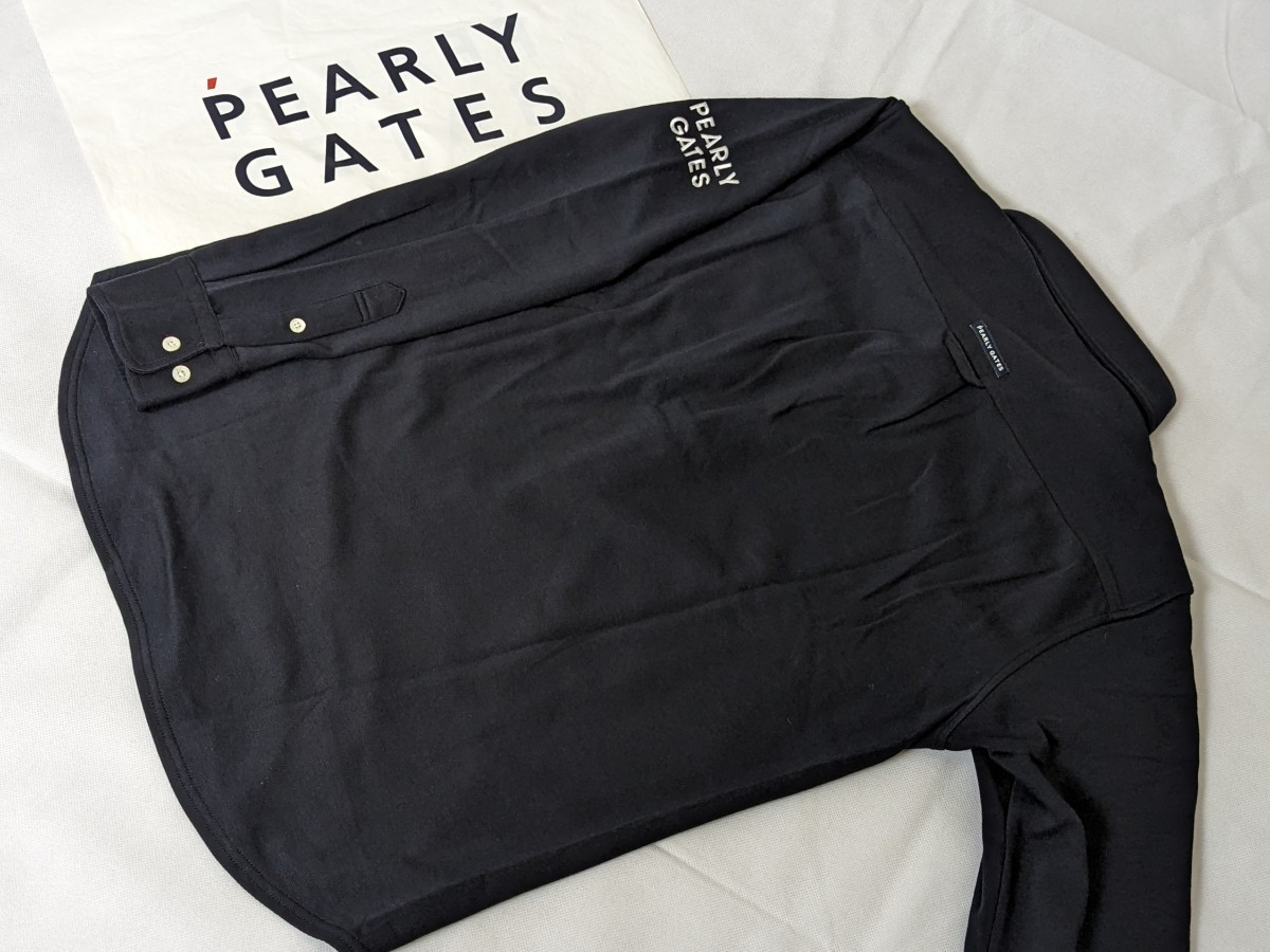 ★新品正規品 PEARLYGATES/パーリーゲイツ スーピマストレッチツイル 長袖ボタンダウン プルオーバーカットソーsize5(L)_画像7