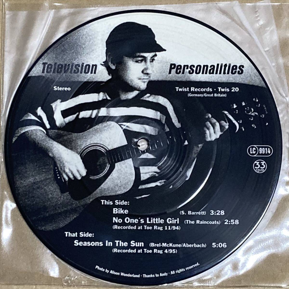 Television Personalities/Bike/アナログ7インチレコード/ピクチャー盤/ネオアコ/ギターポップ_画像3