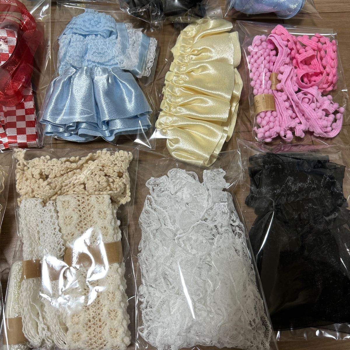 レース　リボン　パーツ　ハンドメイド材料大量まとめ売り　OF 人形服　小物　ドール服　ぬいぐるみ　デコ