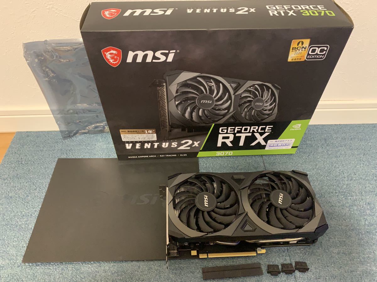 【動作確認済】GeFORCE RTX 3070 OC 8G VENTUS 2X OC MSI GDDR6 グラフィックボード_画像1