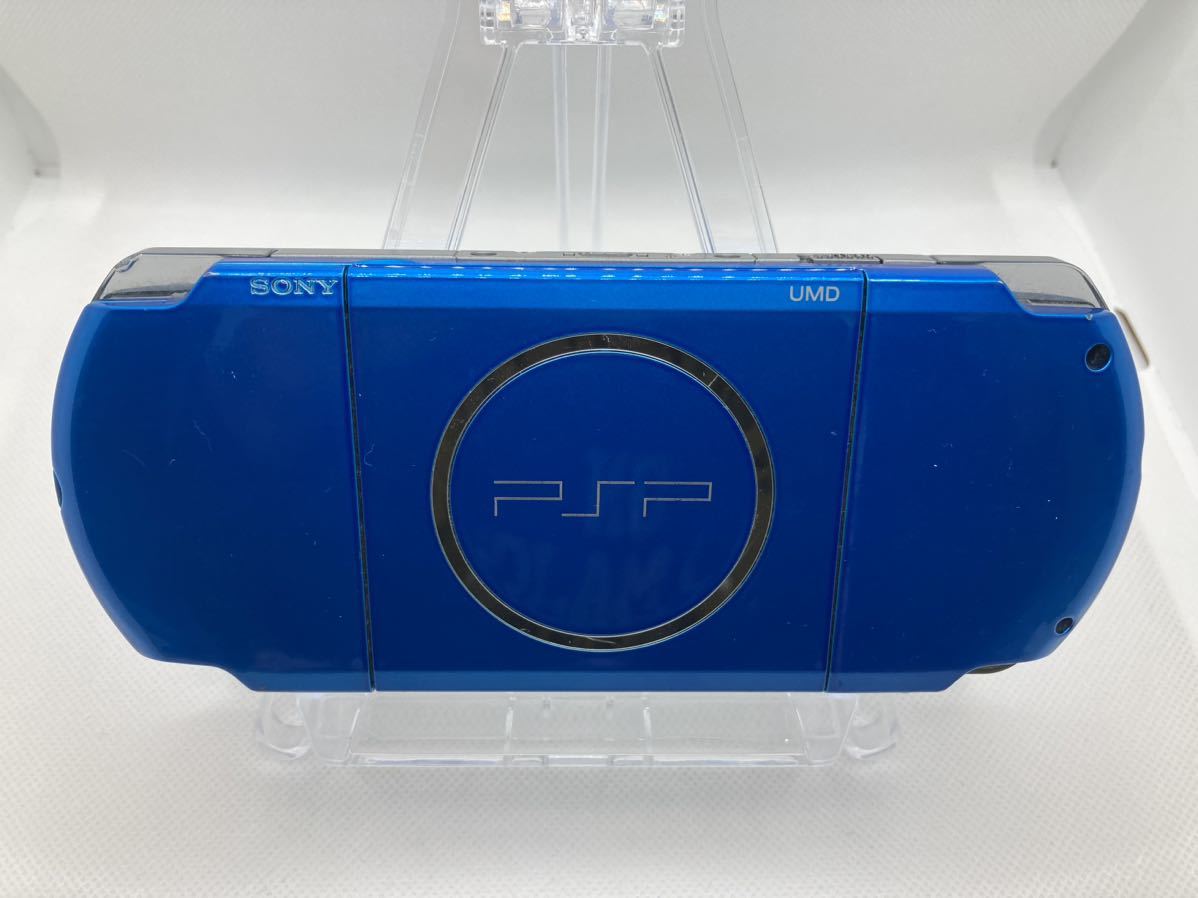 PSP3000ブルー　メモリースティックモンハン3rd付き　SONY ソニー プレイステーションポータブル_画像4