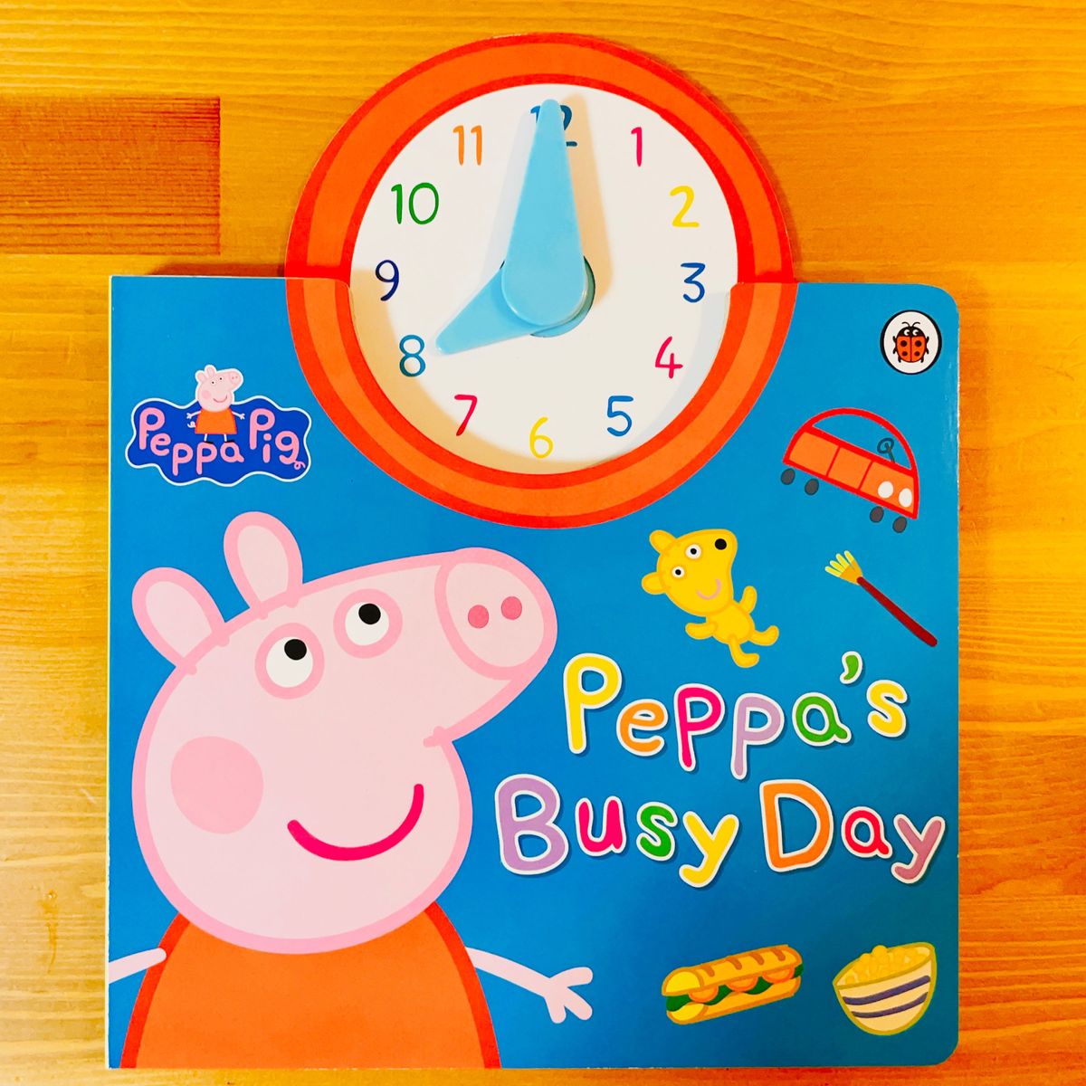 掛け時計 英語絵本Peppa's Busy Day 洋書 ペッパピッグ時計 時間読み聞かせ