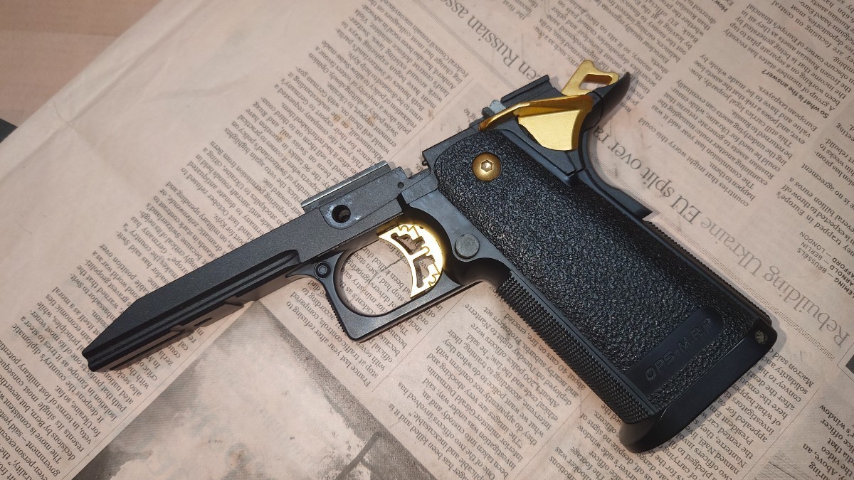 【美品】東京マルイ ハイキャパ 5.1 ゴールドマッチ フレーム一式 スライドストップ無し　ガスブロ M1911A1 ガバメント_画像2