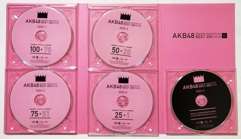 中古スペシャルBlu-ray BOX AKB48『 リクエストアワー セットリスト ベスト200 2014 (100～1ver.) 』生写真欠け_画像4