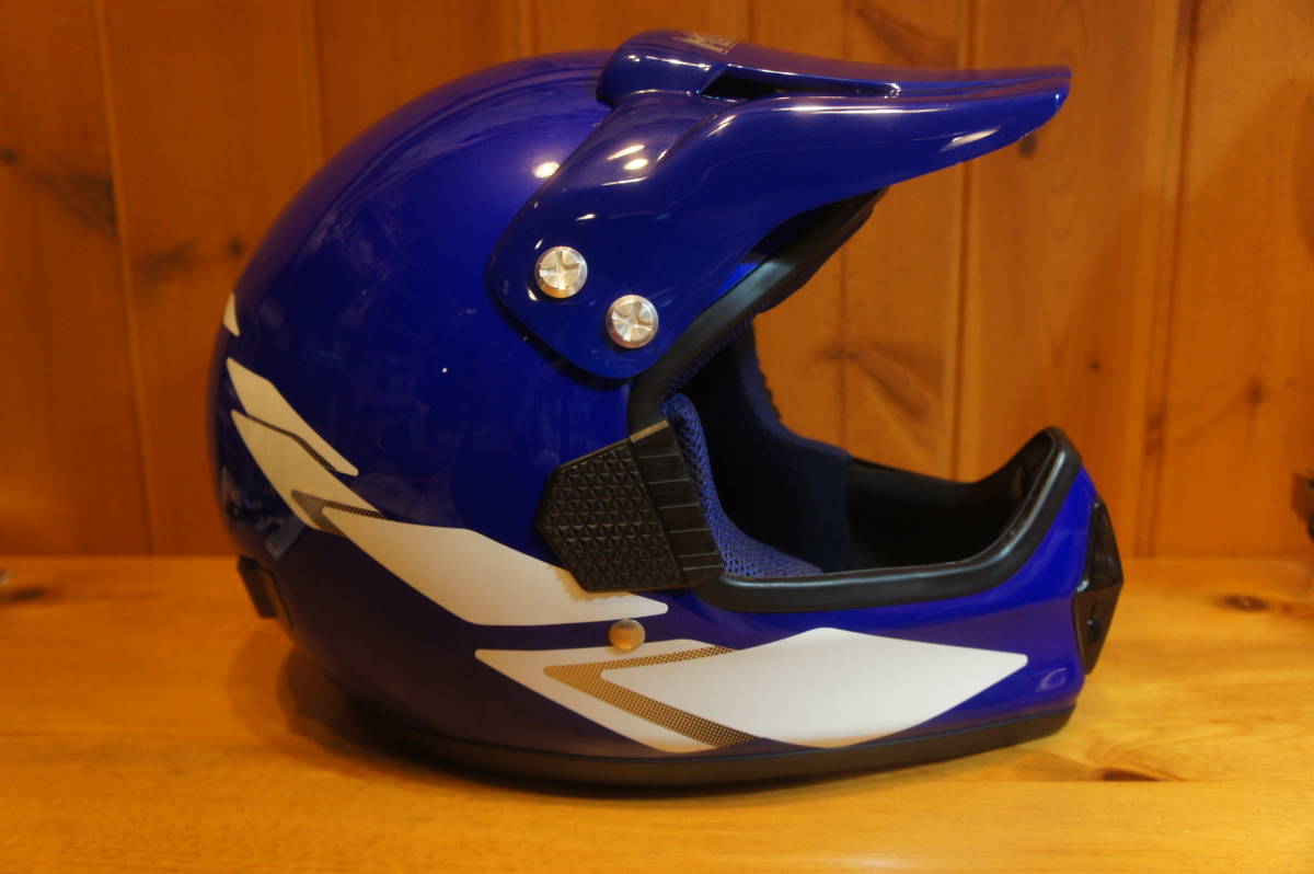 【超レア】 ヤマハ オフロードヘルメット ストロボカラー 青 サイズ：M DT230 LANZA ランツァカラー_画像5