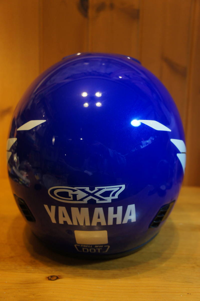 【超レア】 ヤマハ オフロードヘルメット ストロボカラー 青 サイズ：M DT230 LANZA ランツァカラー_画像7