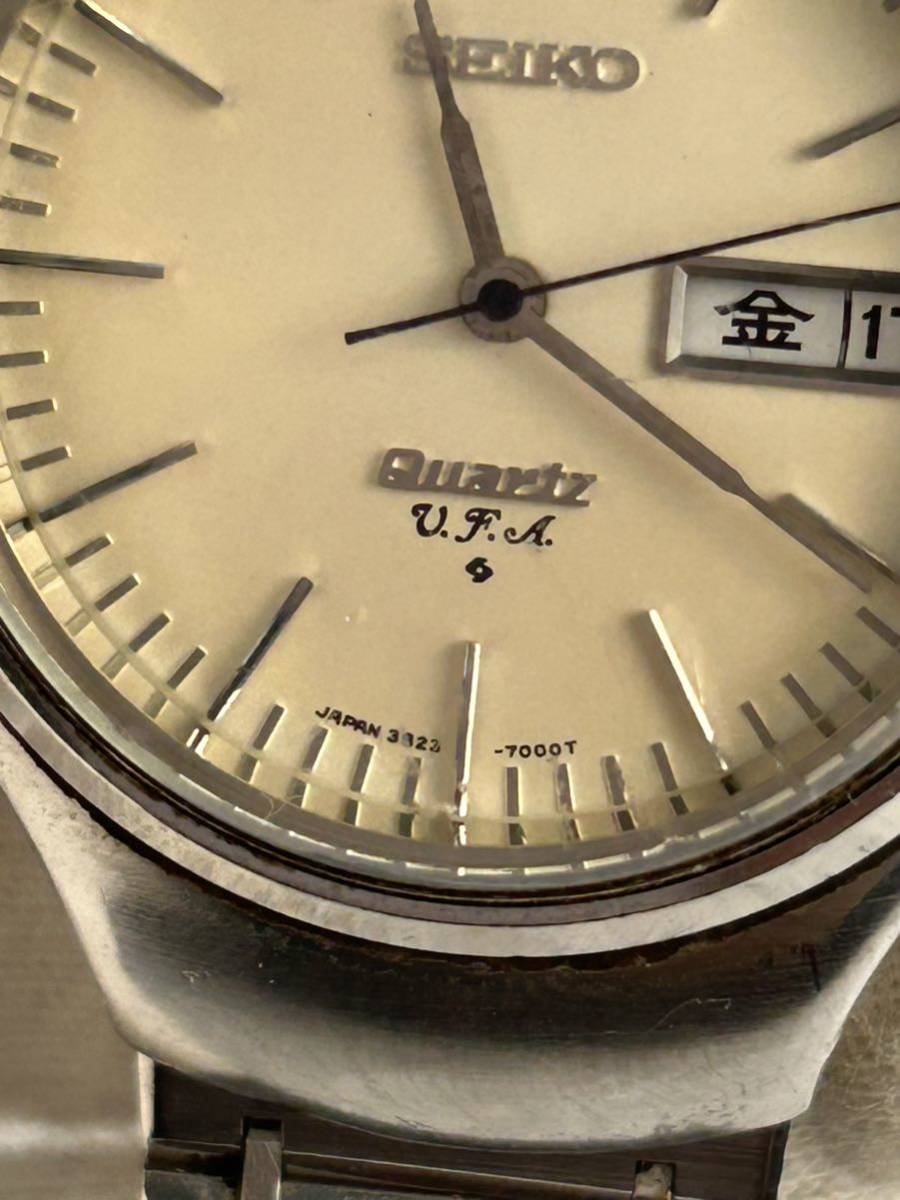 セイコー SEIKO VFA 3823-7000 腕時計 SS クォーツ メンズ腕時計　白文字盤 稼働　電池交換済み　純正ベルト　中古　QUARTZ _画像3