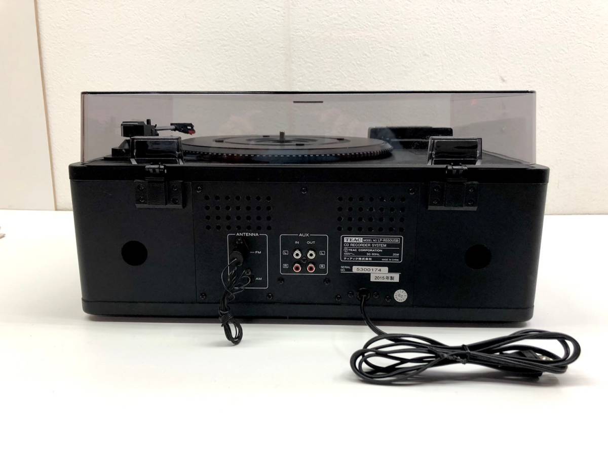 《231411-2 》TEAC ティアック LP-R550USB ターンテーブル/カセットプレーヤー付CDレコーダー オーディオ機器_画像8