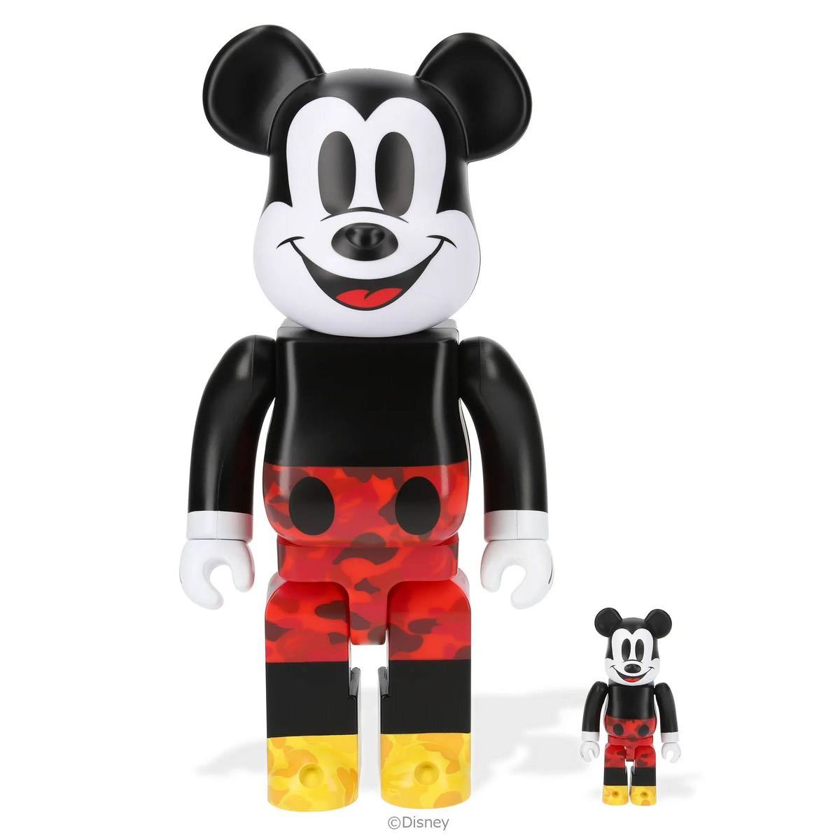 新品 Bearbrick x A BATHING APE x MICKEY MOUSE Original Color 100% & 400% ベアブリックエイプ ミッキーマウス オリジナル Bape ベイプ_画像1