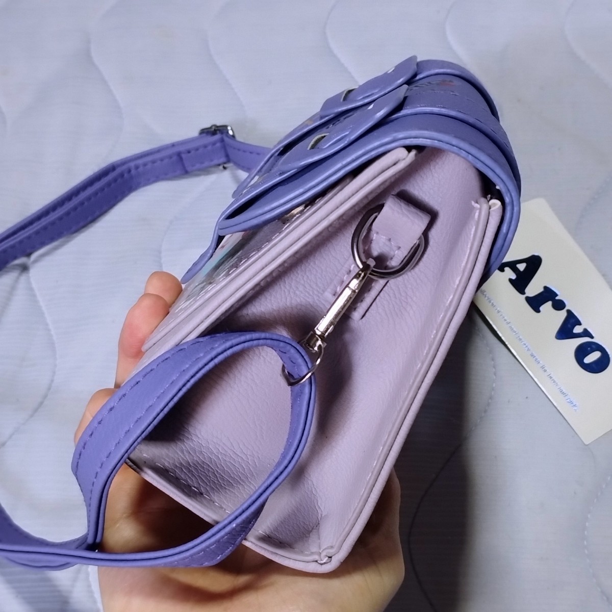  tag equipped Arvo shoulder bag pochette bag bag snake white .