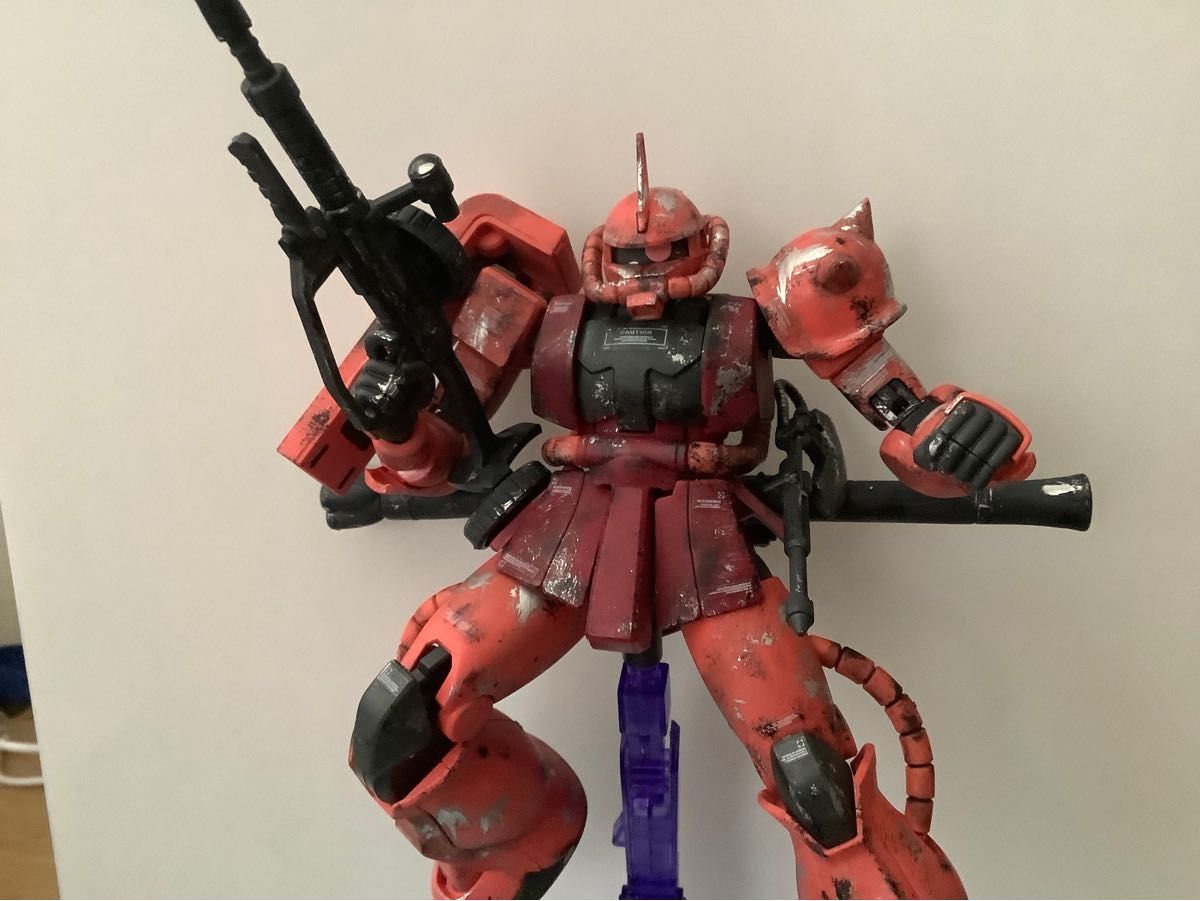 シャアザクウェザリング塗装  HGUC