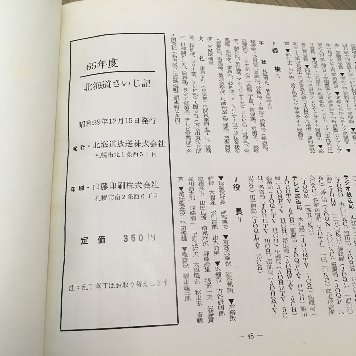 110e●’65 北海道さいじ記 北海道放送 昭和39年　更科源蔵 坂本直行 観光ガイド 写真集 アイヌ HBC_画像10