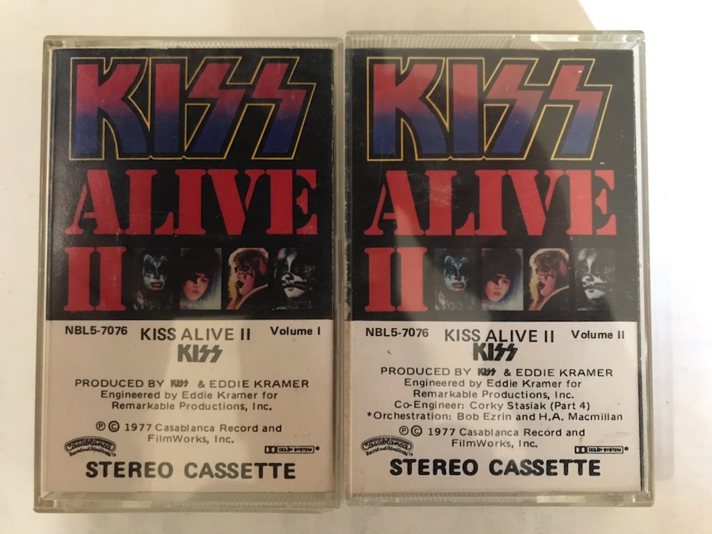 ■貴重USオリジナルカセット■KISS-キッス/ALIVE Ⅱ 1977年 米CASABLANCA 二巻セット！_画像1