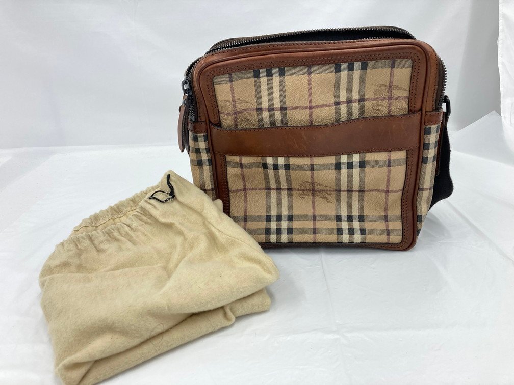 BURBERRY バーバリー ショルダーバッグ ノバチェック 袋付き【BKAK6059】_画像9