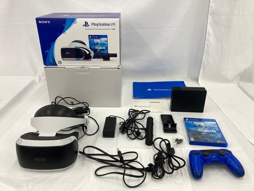 SONY PSVR PLayStationVR プレイステーションVR CUH-ZVR2 JU 説明書 箱付き 通電〇【BKAQ6010】_画像1