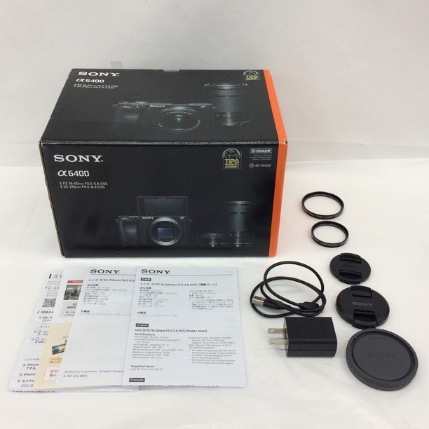 SONY ソニー　一眼レフデジタルカメラ　α6400　ILCE-6400Y　レンズセット　箱付き【BJBC7018】_画像10