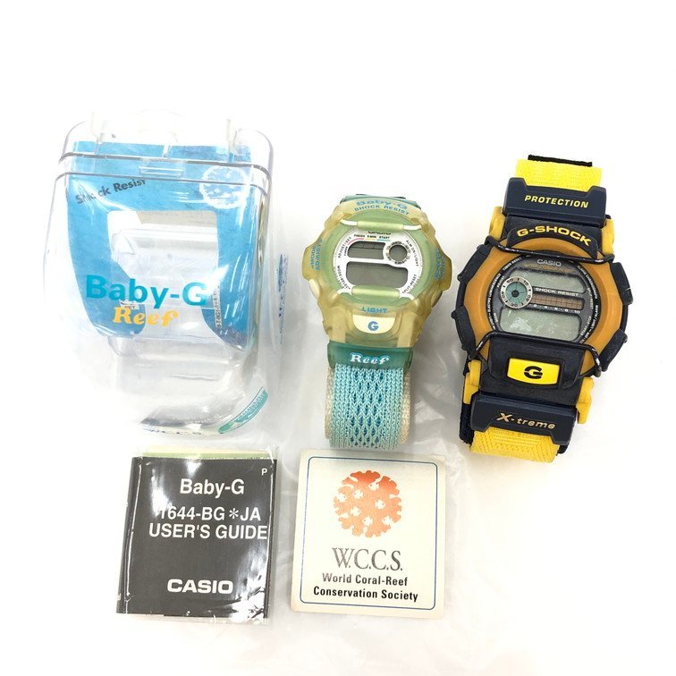 CASIO　カシオ　G-SHOCK/Baby-G　腕時計　２点　1644　BG-370/1596　DW-003　不動品【BJBA6017】_画像1