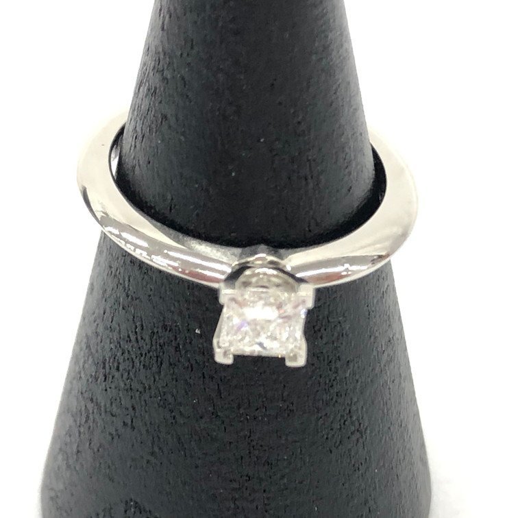 TIFFANY＆Co. ティファニー PT950 0.38CT 1P ダイヤ付き リング 32858864 7号 3.7ｇ 箱付き【BKAF0009】_画像1