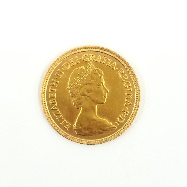 K22　金貨幣　イギリス　ソブリン金貨　重量4.0g【BKAH5011】_画像2