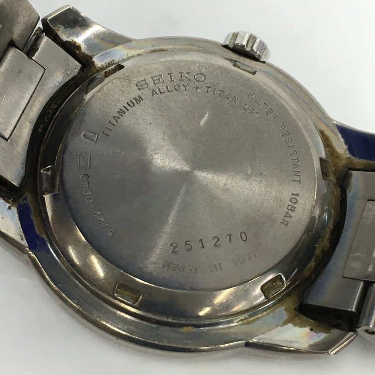 SEIKO セイコー 5J22-0D40 B KINETIC メンズ腕時計【BKAE2069】_画像5