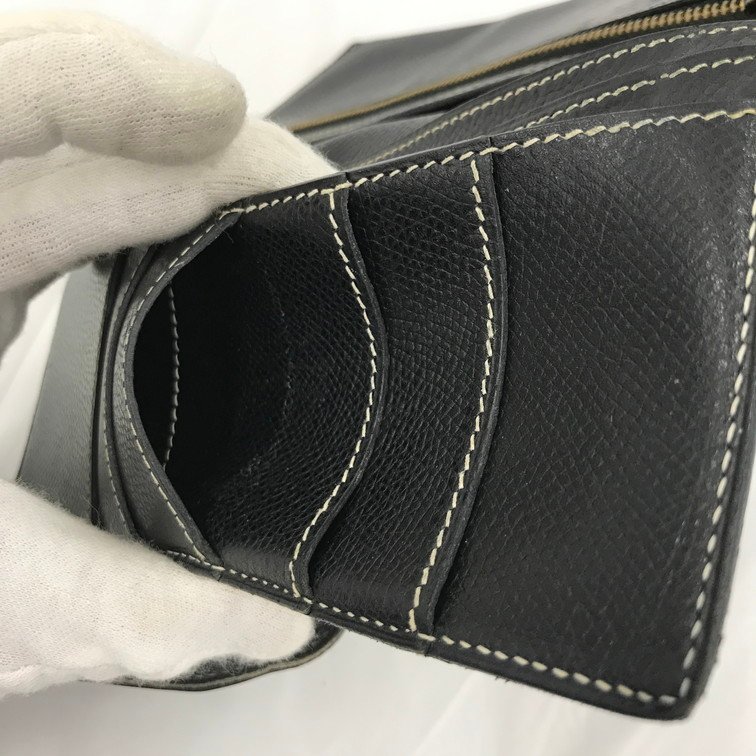 HERMES　エルメス　二つ折り長財布　ベアン　クシュベル　ブラック【BKAH3047】_画像8