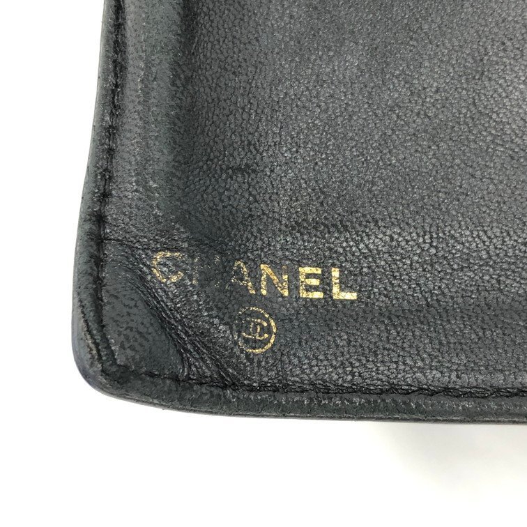 CHANEL　シャネル　キャビア　ココマーク　2つ折り財布【BKAI5041】_画像6