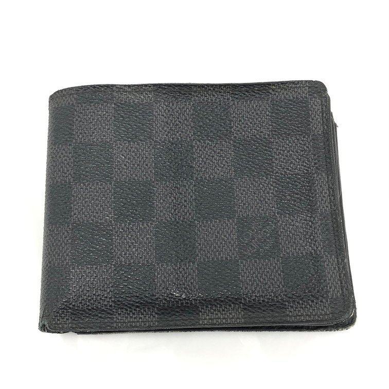 Louis Vuitton ルイ・ヴィトン ダミエグラフィット ポルトフォイユ フロリン N63074/SP0142 折り財布【BKAI5038】_画像1