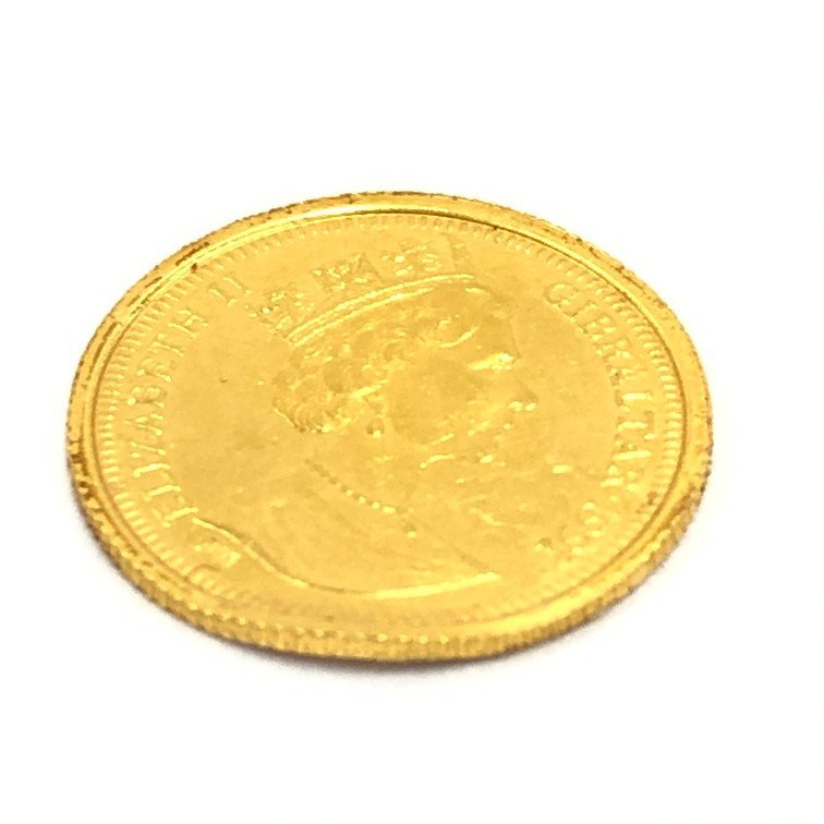 K24　ジブラルタル　ロイヤルドック金貨　1/25oz　1991　総重量1.2g【BKAP6007】_画像3