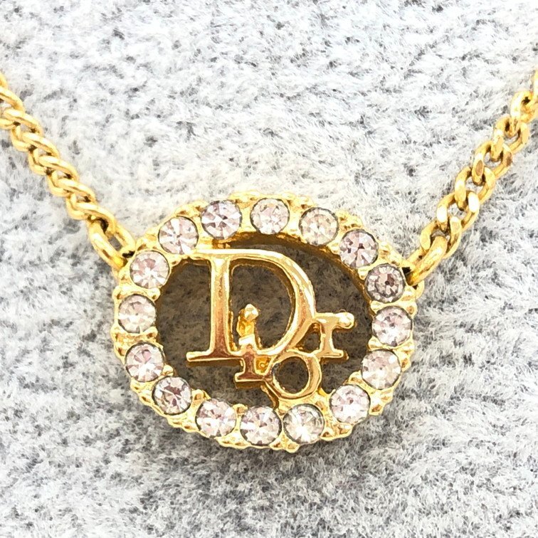 Christian Dior ディオール ゴールドカラー ロゴ ネックレス - ネックレス