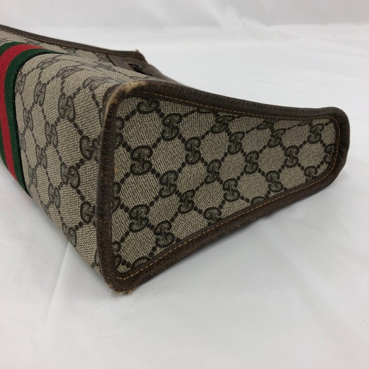 GUCCI グッチ オールドグッチ セカンドバッグ PVC/レザー【BKAN6016】_画像4