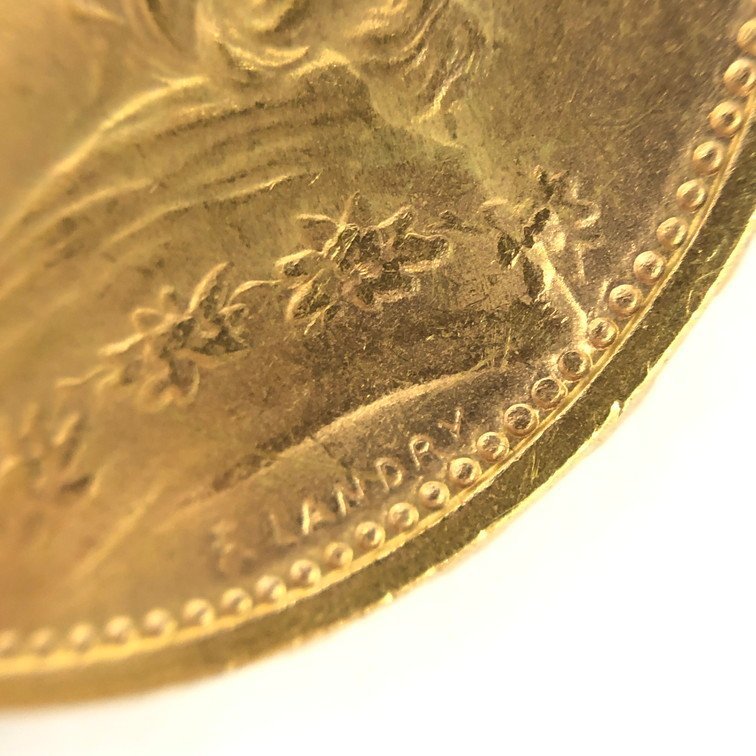 K21.6　スイス　アルプスの少女ブレネリ　20フラン金貨　1949　総重量6.4g【BKAV6062】_画像5