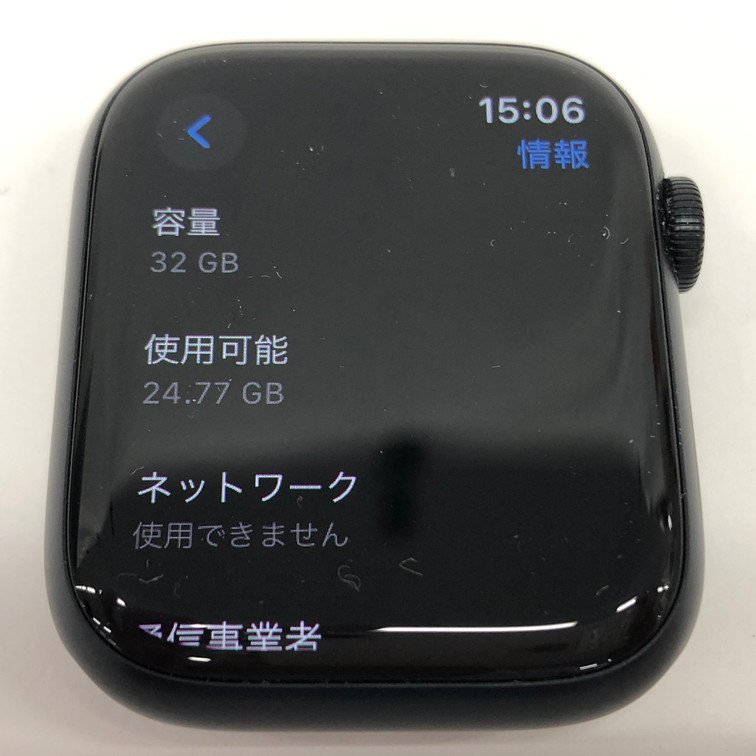 Apple Watch Series 8 45mm Mid Alu Mid Sp band CEL MNK43/J A2775 通電〇 初期化済み【BKAQ1042】_画像3