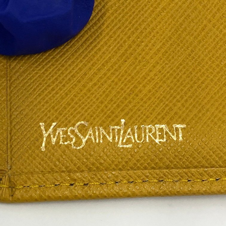 Yves Saint Laurent　イヴサンローラン　二つ折り財布　がま口　イエロー【BKAW6099】_画像7