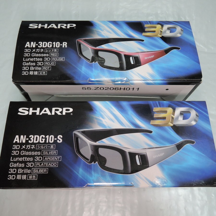 3Dメガネ SHARP AN-3DG10-A 2個セット - その他