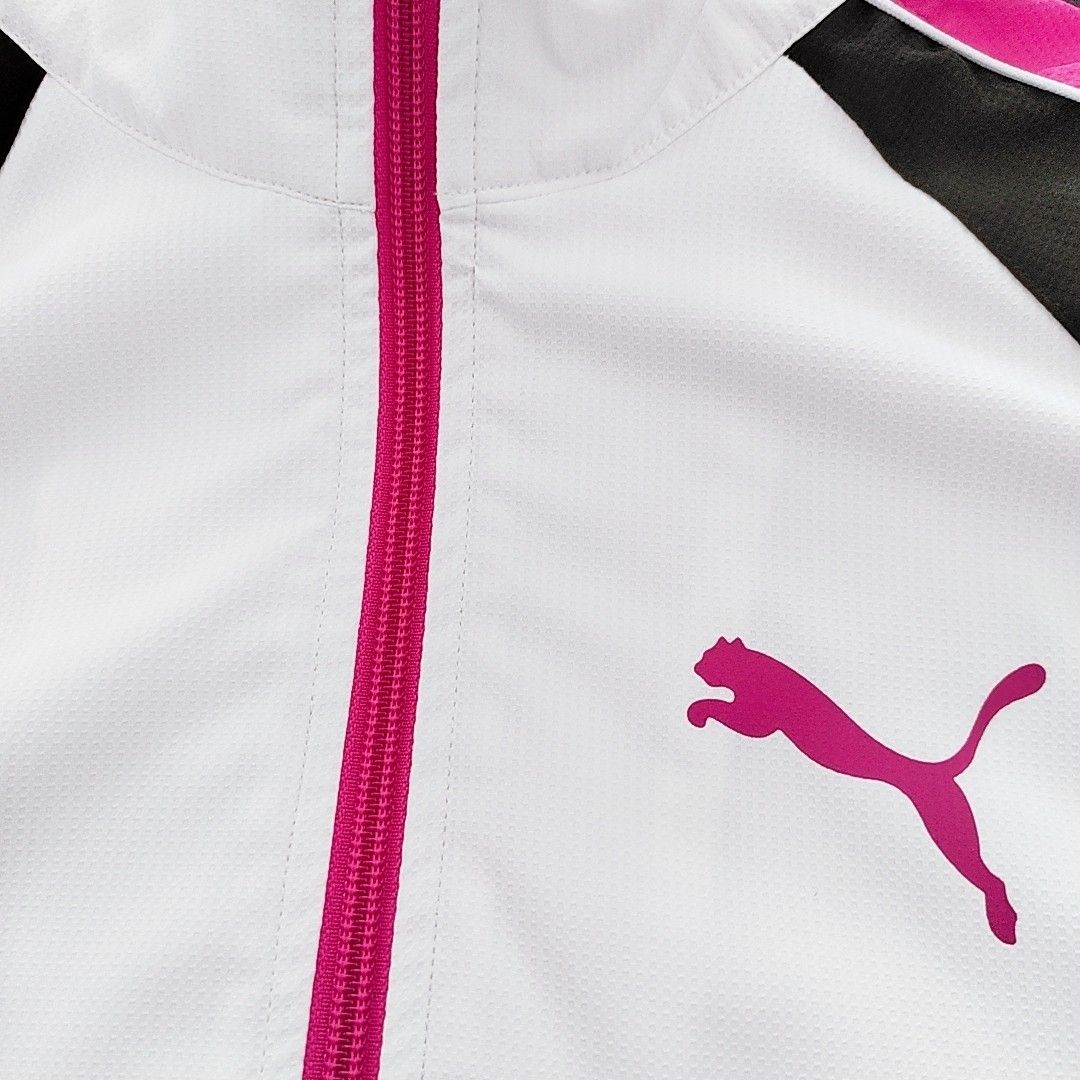 PUMA プーマ ジップアップ トラックジャケット L 白 ピンク PUMA プーマ ジップアップ トラックジャケット L 白 ピンク