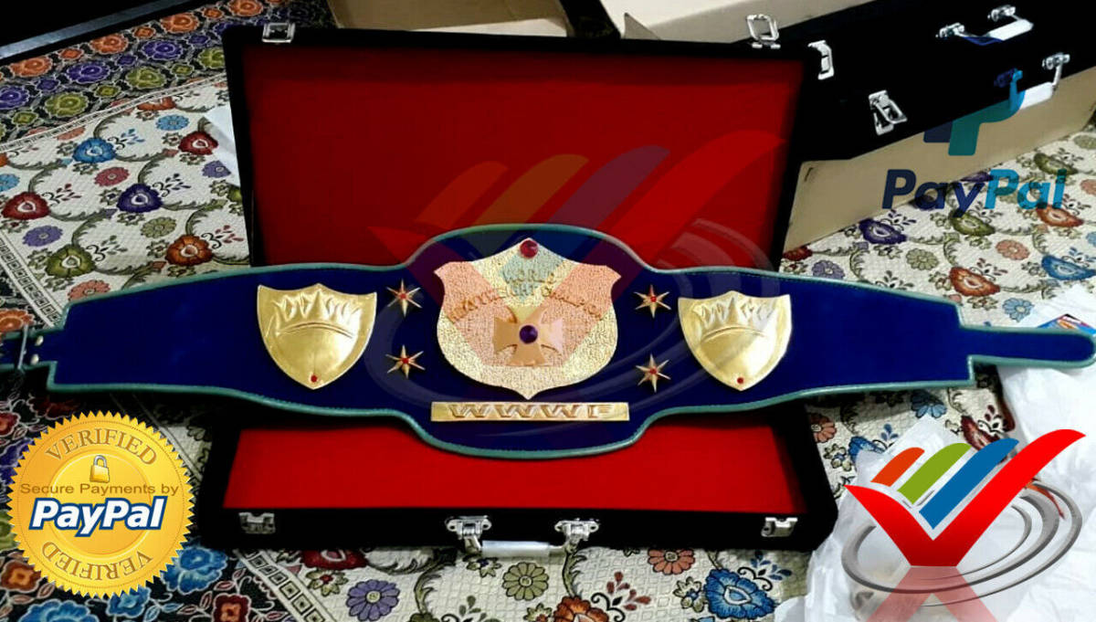 海外 送料込み 　高品質　WWWF HEAVYWEIGHT　プロレス　レスリング　チャンピオンベルト　レプリカ　ケース付き_画像1