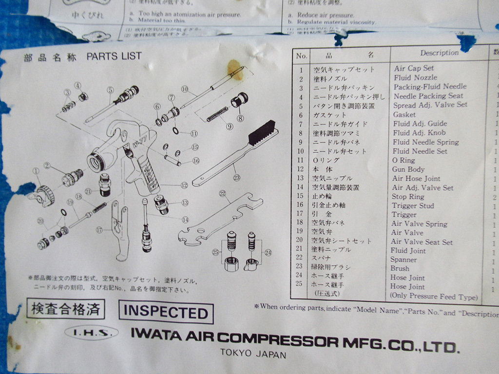 未使用 アネスト岩田 イワタ W-77 スプレーガン / 管理c5_画像8