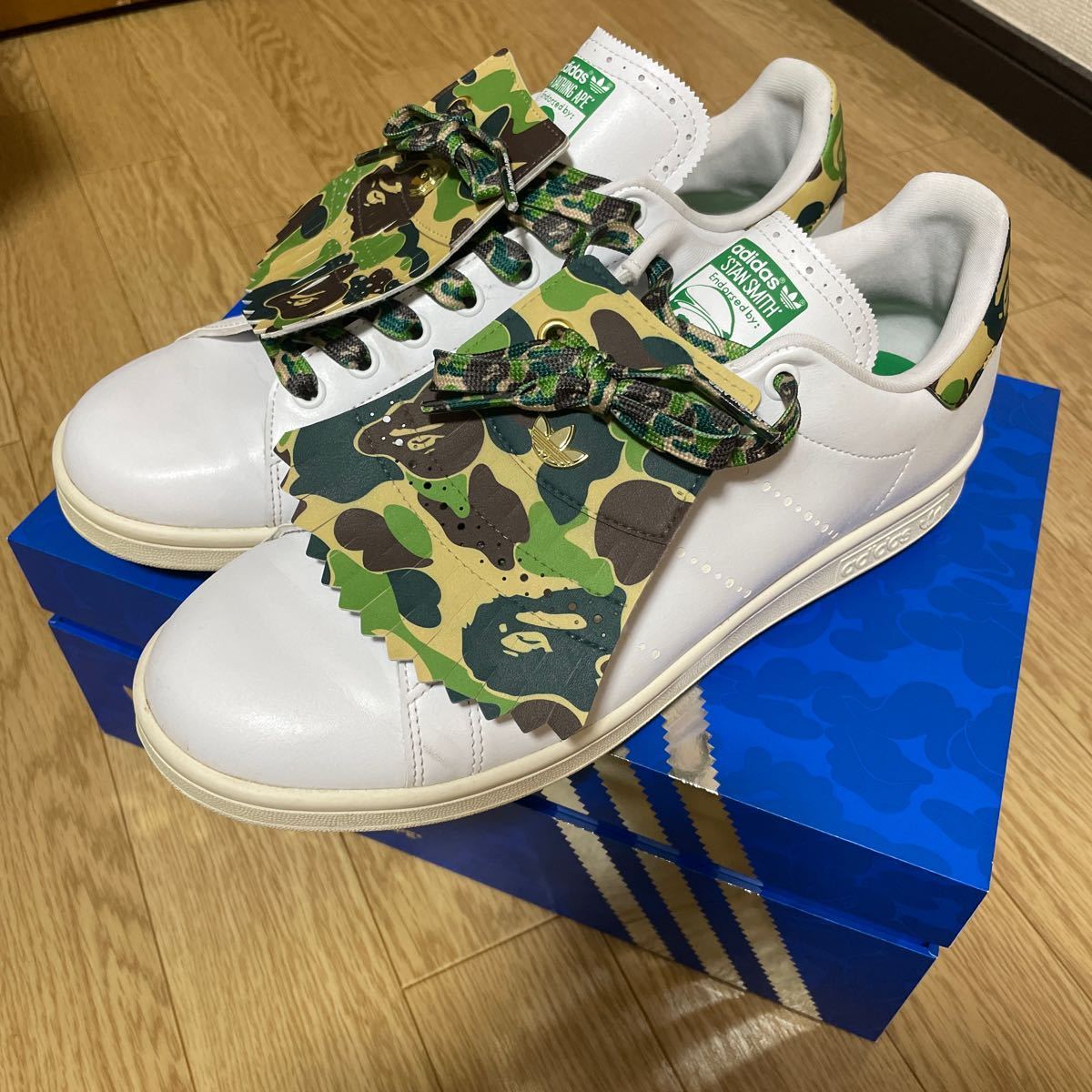 【送料込】28.0cm BAPE X ADIDAS GOLF スタンスミス ゴルフ A BATHING APE 美品 アディダスゴルフ_画像1