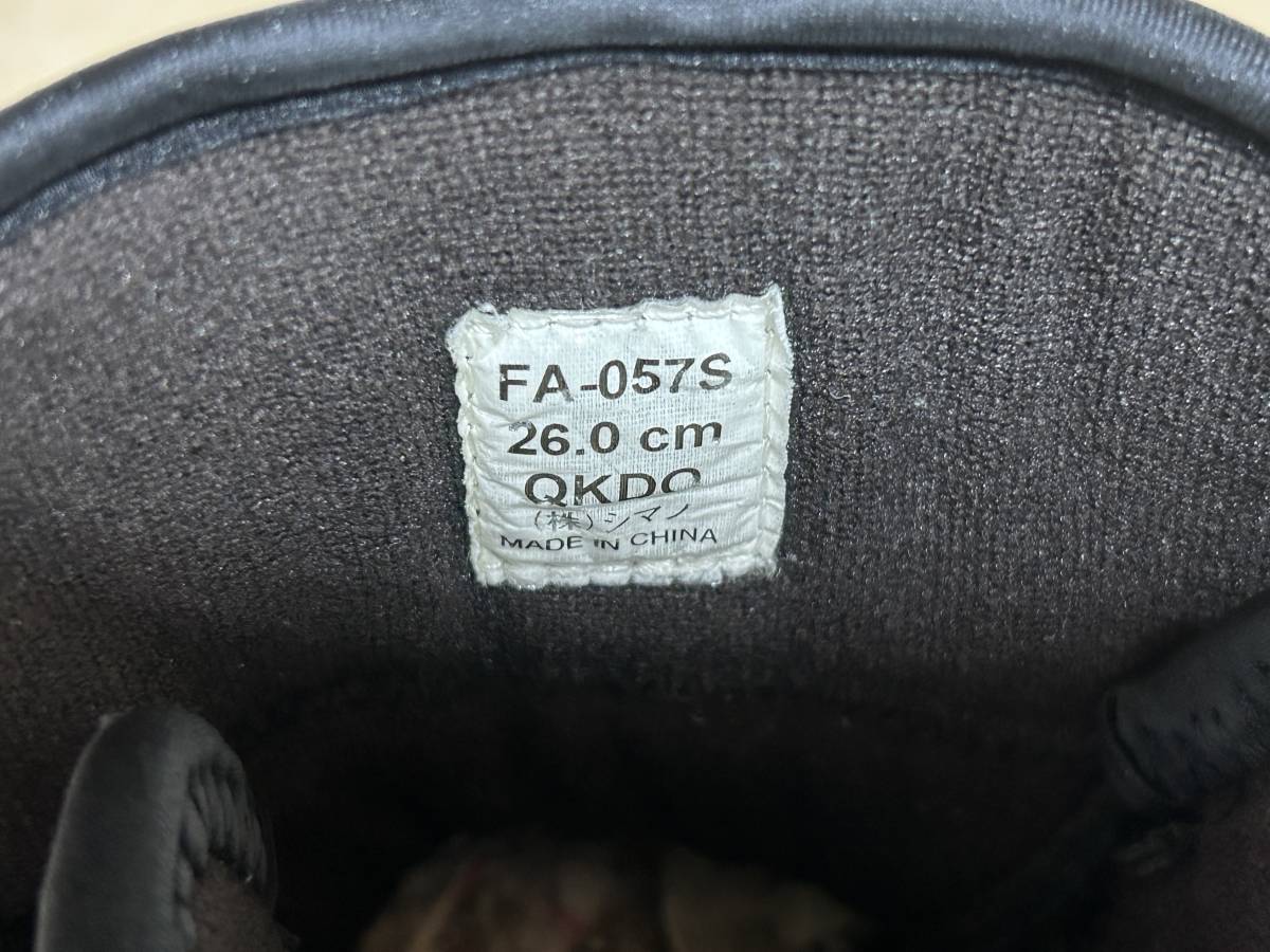 中古美品　シマノ フィットウェーダー(中丸) T-2.5 WA-034R ブラック MB・size　鮎シューズFA-057S size26.0㎝_画像8