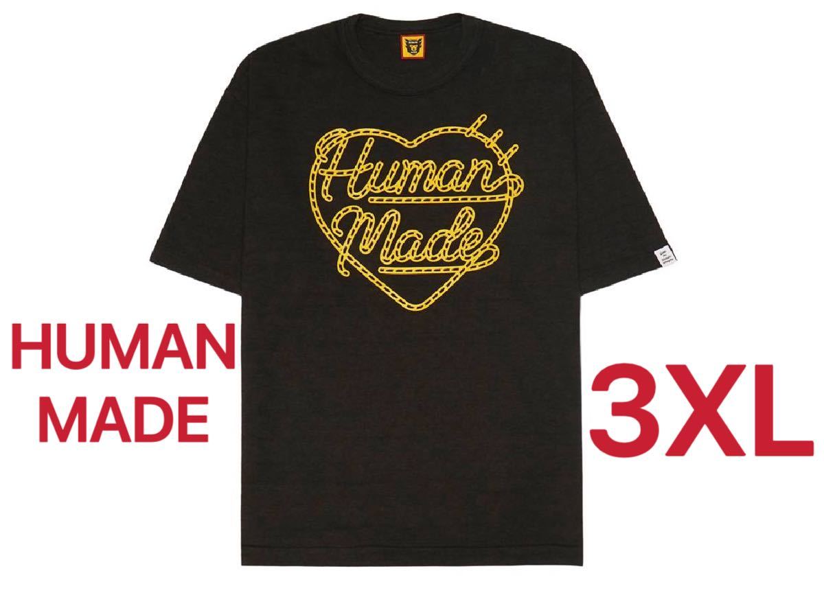 HUMAN MADE ヒューマン メイド Tシャツ3XL 新品 国内正規品 T-SHIRT 半袖 シャツ Tee Black ブラック 黒