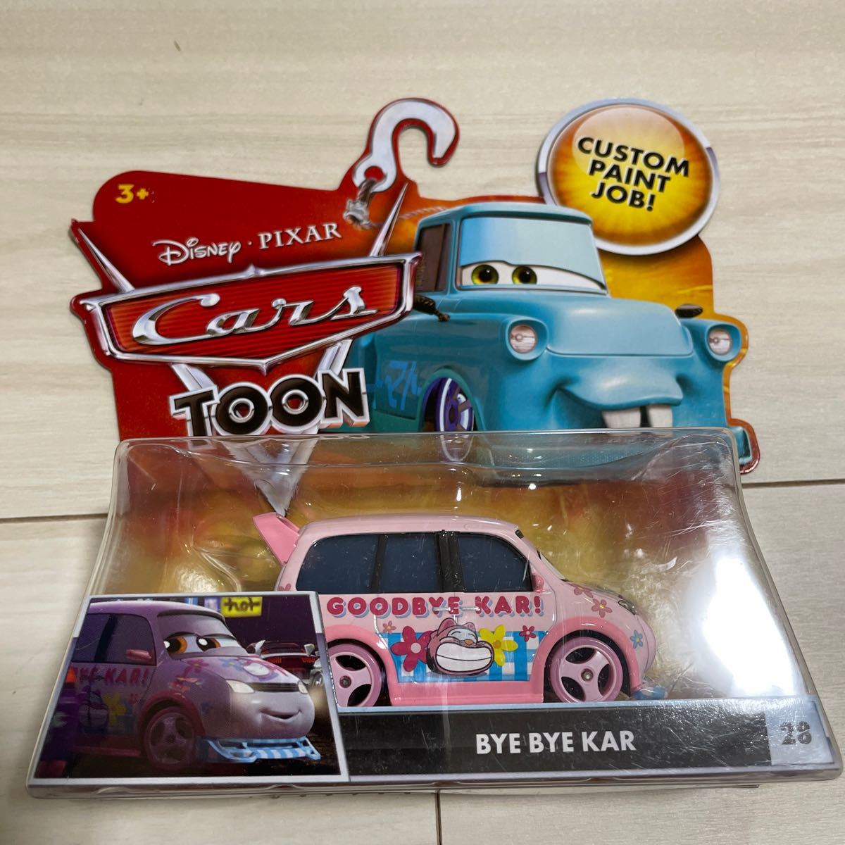 マテル カーズ BYE BYE KAR トーキョー メーター MATTEL CARS ミニカー キャラクターカー TOYKYO MATER バイ バイ カー TOON トゥーンの画像1