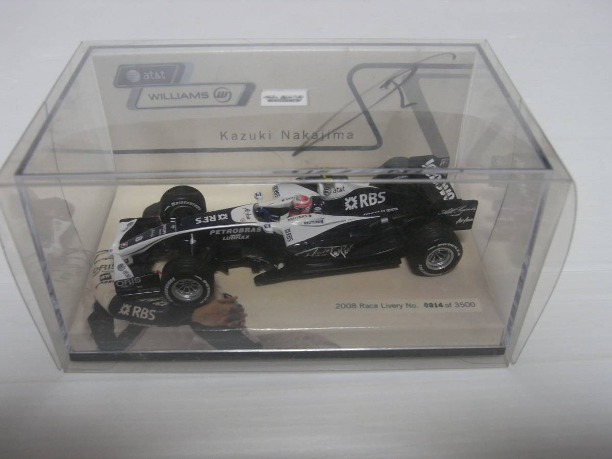 【直筆サイン入り】 1/43 MINICHAMPS Williams 2008 Race Livery FW30 ウィリアムズ 中嶋一貴 直筆サイン入り ミニチャンプス ハイボックス_画像7