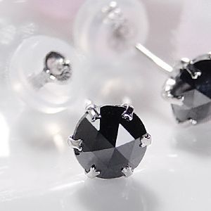 新品K18WG ブラックダイヤモンド ピアス 0.70ct AAAクラス black-pia-07-k18_画像1