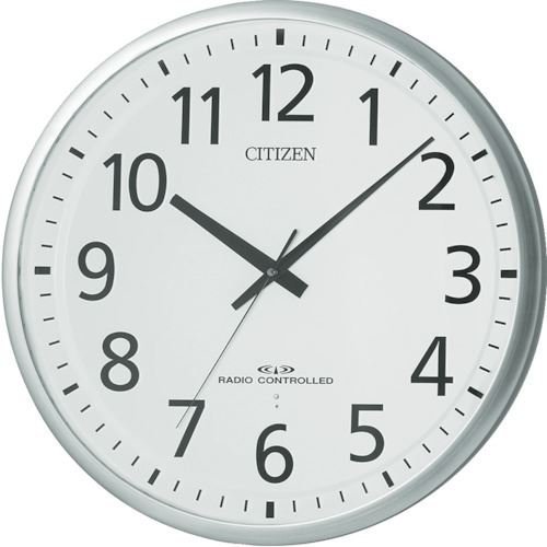 シチズン 大型 電波 壁掛け時計（アナログ表示） 連続秒針 シルバー Φ５５０×５５ｍｍ [8MY465019]