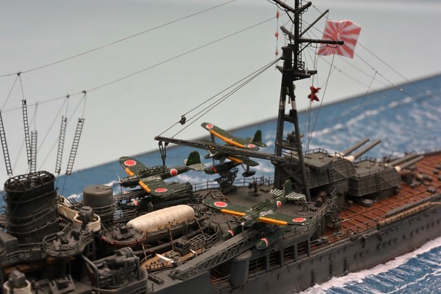 KUMA☆成品日本帝國海軍重型巡洋艦高雄（海洋西洋鏡）1/700 原文:KUMA☆完成品　日本帝国海軍　重巡洋艦　高雄　　（海洋ジオラマ）1/700
