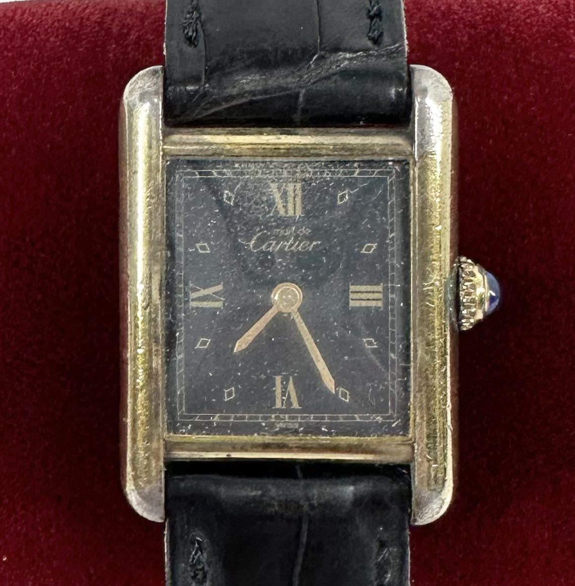 稼働品】Cartier カルティエ VERMEIL ヴェルメイユ Tank Quartz マスト