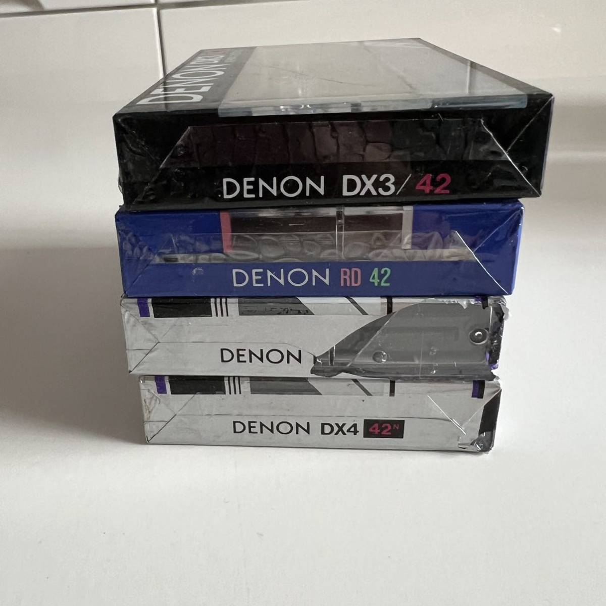 未使用 未開封 カセットテープ 4点 DENON デンオン DX3 42 RD DX4 42N まとめて セット_画像7