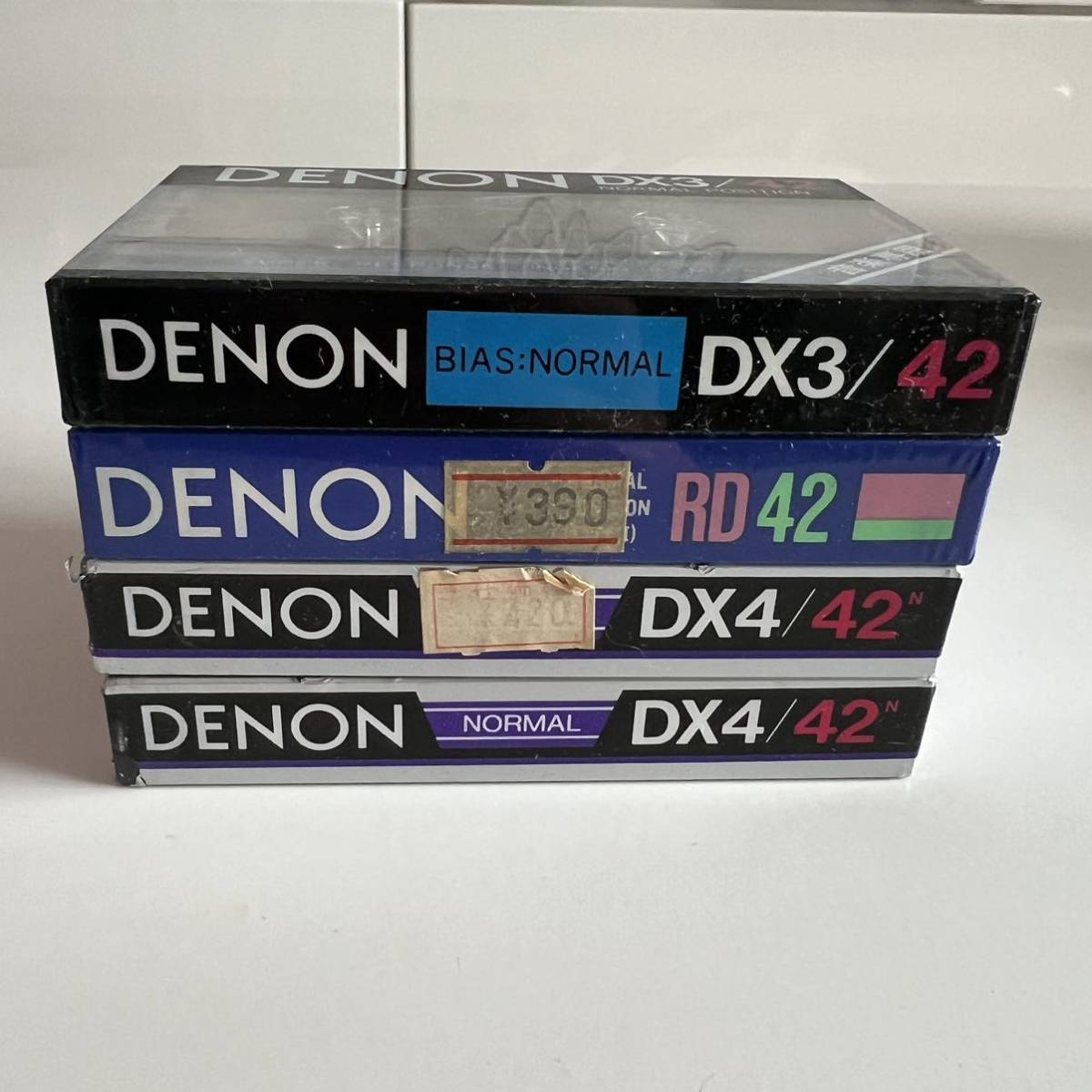 未使用 未開封 カセットテープ 4点 DENON デンオン DX3 42 RD DX4 42N まとめて セット_画像4